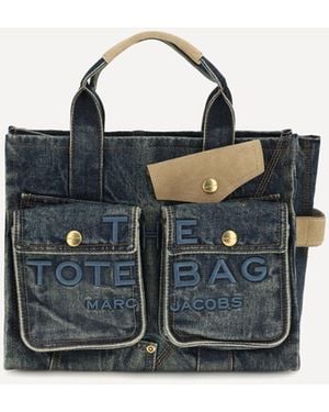 Marc Jacobs Borsa Tote Denim Medium Carg - Blue