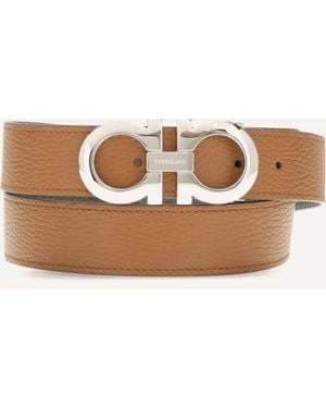 Ferragamo Cintura Gancini Reversibile E Regolabile - Rosa