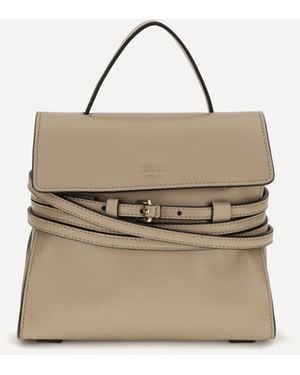 Moschino Tie Me Handbag - Natural