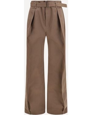 Lemaire Rounded Poly-Cotton Twill Trousers - Natural