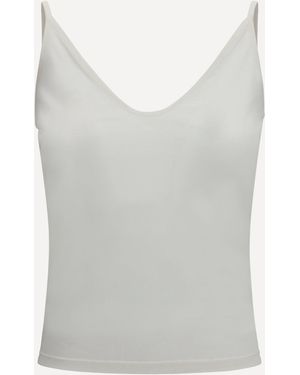 Tom Ford Micro-Rib Silk Jersey Tank Top - Gray
