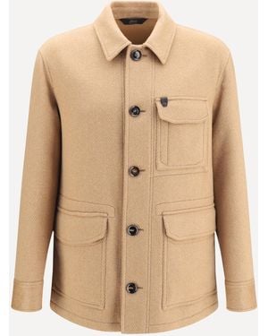 Brioni Workwear Cashmere Jacket - Natural