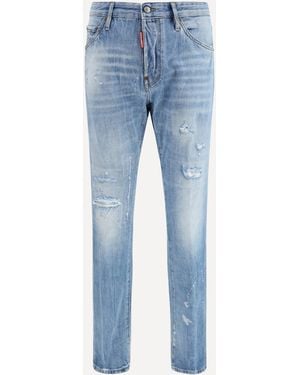 DSquared² Teddy Jeans With A Lived-In Effect - Blue