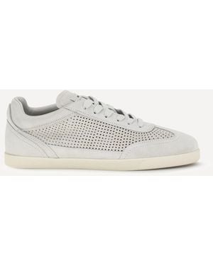 Kiton Perforated Suede Trainers - White