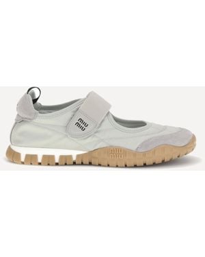 Miu Miu Tyre Ballerinas - White