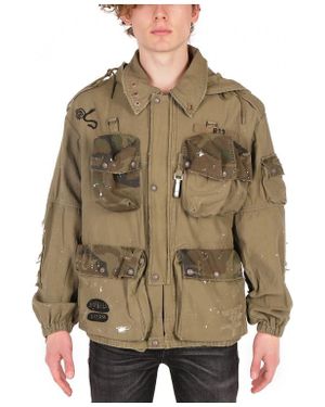R13 Hooded Multi-pocket Jacket - Green