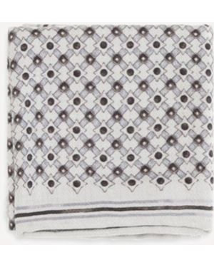 Brunello Cucinelli Silk Pochette With Geometric Pattern - White