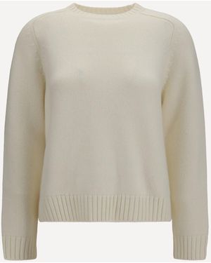 Loro Piana Parksville Cashmere Crewneck Jumper - White