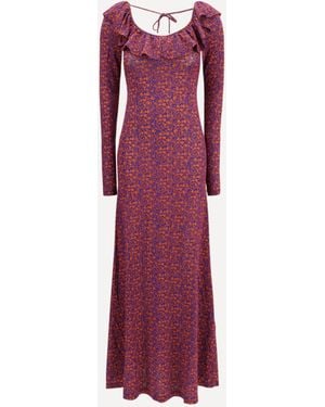 Kristina Ti Patterned Jersey Dress - Purple