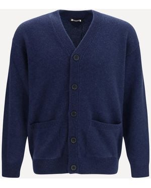Prada Cardigan Con Scollo A V - Blu