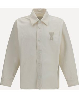 Ami Paris Ami De Coeur Denim Jacket - White