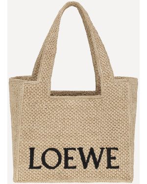 Loewe Borsa Tote Font Medium - Bianco