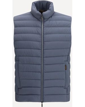 Moorer Calaf-S3 Quilted Gilet With Boudin Padding - Blue