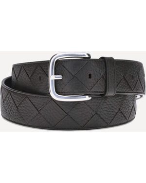 Bottega Veneta Cintura Intrecciato Taurillon - Nero