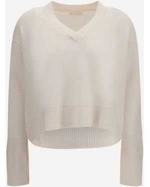 Verybusy Cashmere V-Neck Jumper - White