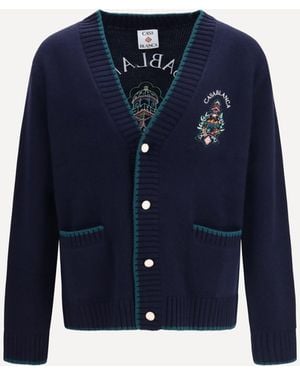 CASABLANCA Hotel Crest Cardigan - Blue