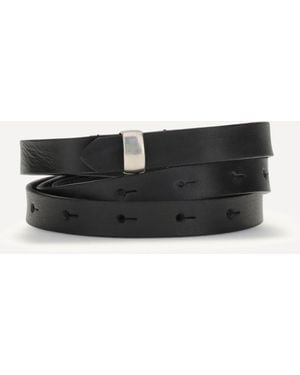 Undercover Leather Belt - White