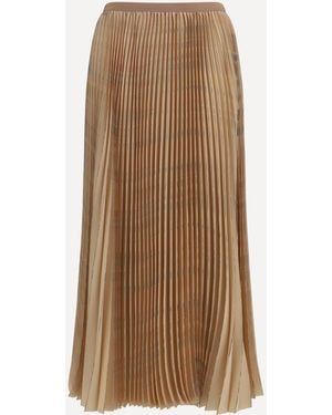 Fabiana Filippi Pleated Midi Skirt - Natural
