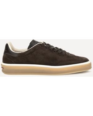 Loro Piana Suede Tennis Walk Trainers - White
