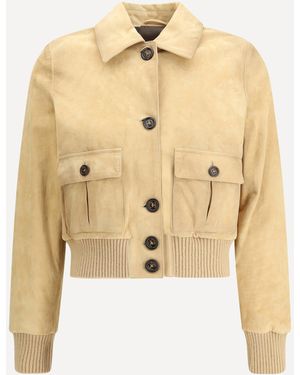 Valstar Suede Leather Jacket - Natural