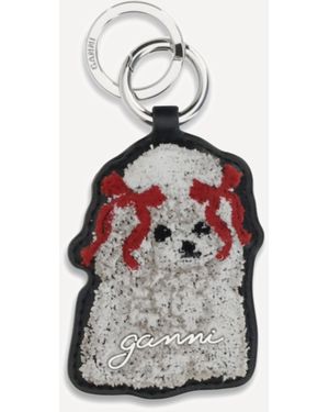 Ganni Poodle Key Ring - White