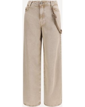 Pinko Lauryn Jeans With Jewelled Cord - Natural