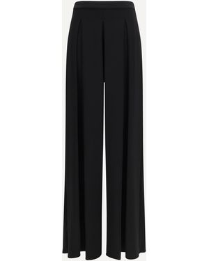 Max Mara Pure Viscose Technical Jersey Pants - Black