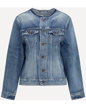 Balenciaga Hourglass Denim Jacket - Blue