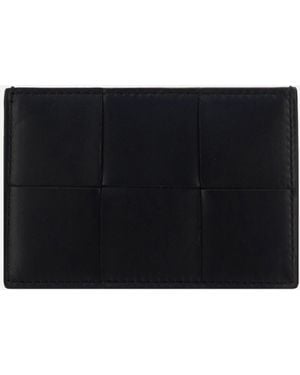 Bottega Veneta Leather Cardholder - Black