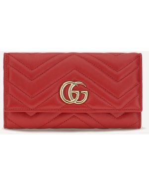 Gucci Gg Marmont Wallet - Red