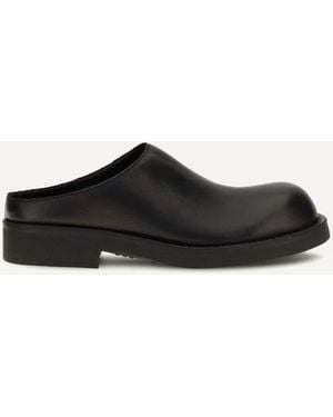 MM6 by Maison Margiela Biker Round Toe Mules - White