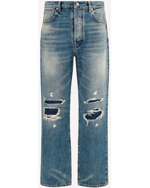 Margiela Straight-Leg Ripped Jeans - Blue