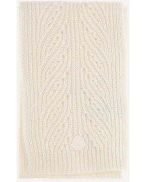 Moncler Tricot Alpaca And Cashmere-Blend Scarf - Natural