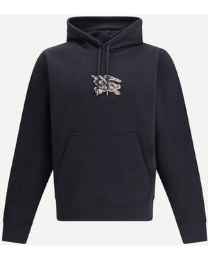 Burberry Felpa Con Cappuccio Con Ekd - Blu