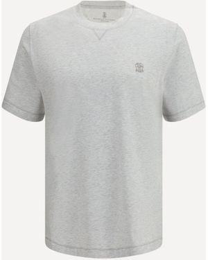 Brunello Cucinelli Cotton T-Shirt - Grey
