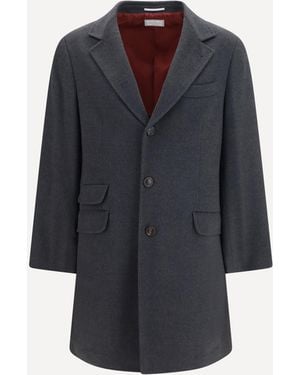 Brunello Cucinelli Cashmere Coat - Blue