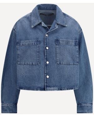 Alexander Wang Cropped Denim Shirt - Blue