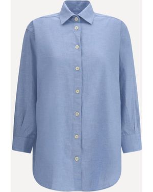 Deperlu Oversized Shirt - Blue