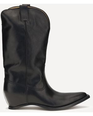Margiela Heel-Less Western Boots - Black