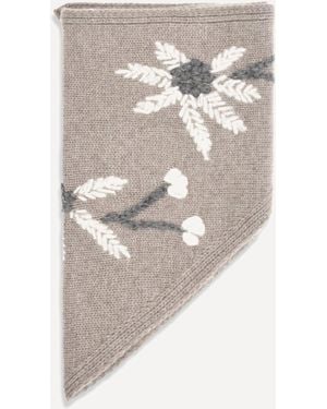 P.A.R.O.S.H. P. A.R. O.S. H. Wallaby Floral Knit Scarf - White