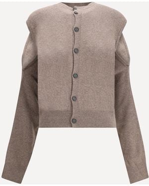 ALAINPAUL Cashmere Bolero Cardigan - Natural