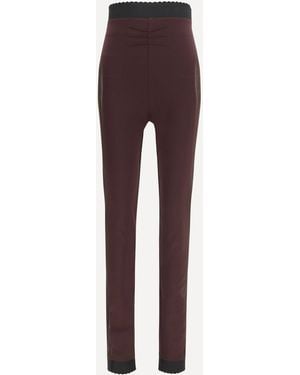 The Attico Sheer Detail Leggings - Purple