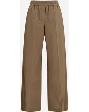 Brunello Cucinelli Trousers With Elasticated Waist - Natural
