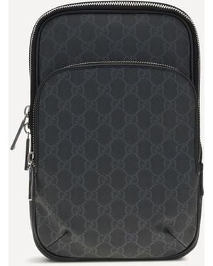 Gucci Gg Supreme Shoulder Bag - Black
