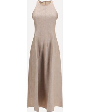 Brunello Cucinelli Sparkling Linen Twill Dress - Natural