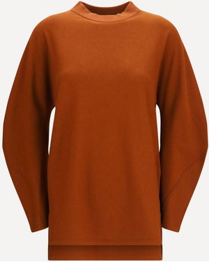 Loro Piana Balloon-Sleeve Top - Brown