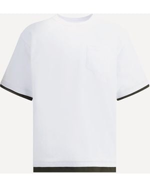 Sacai T-Shirt Doppio Layers - Bianco