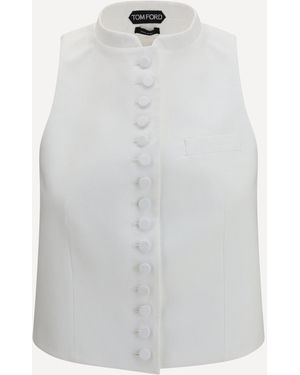 Tom Ford Cotton Piqué Waistcoat - White