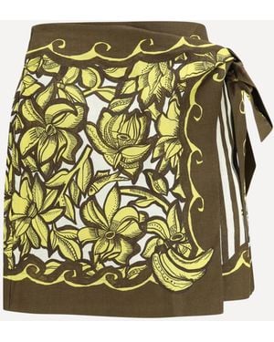 ALÉMAIS Mona Wrap Mini Skirt - Green