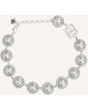 Magda Butrym Collana Con Perle E Cristalli - Neutro